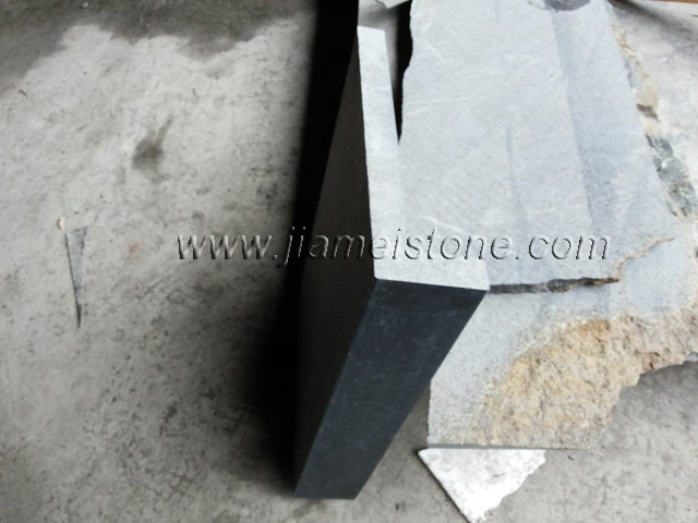 black granite coping with drop face
