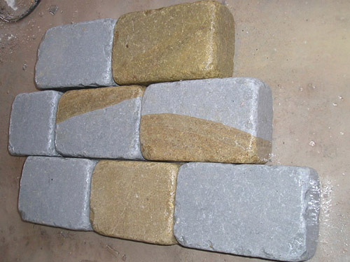 two tone color sandstone pavers