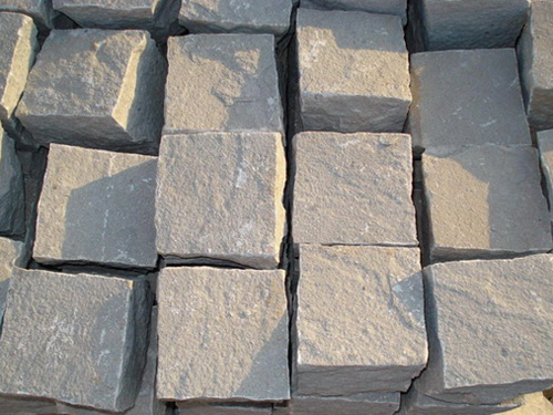green sandstone natural cobblestone