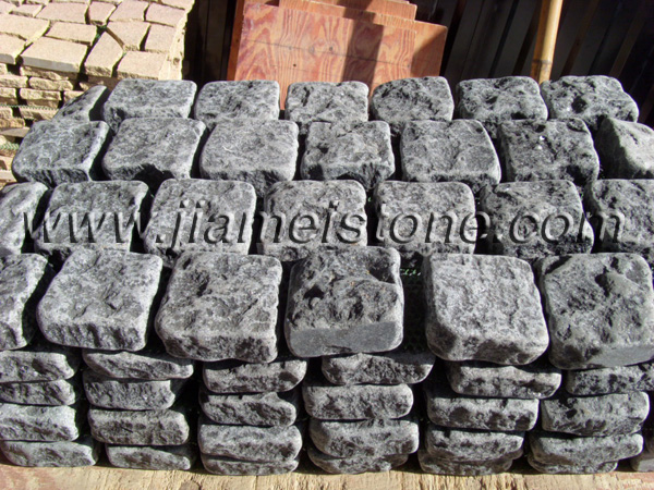 basalt mesh backed pavers